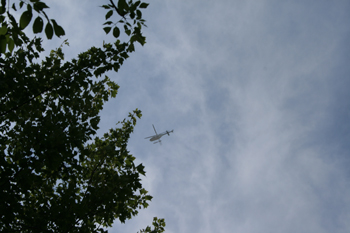 Helicopter over Bar Harbor, Maine