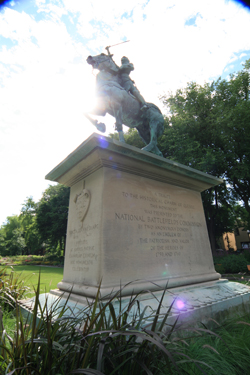 Statue of Joan of Arc on the plains of Abraham in Quebec City