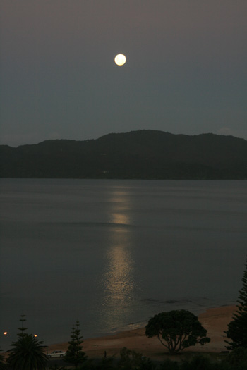 Moon and stars