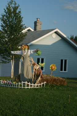 Scarecrows at Saint-Aim-des-Lacs
