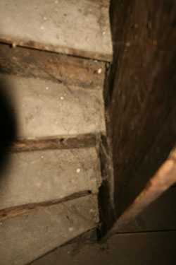 Dirt and cobwebs in that very church
