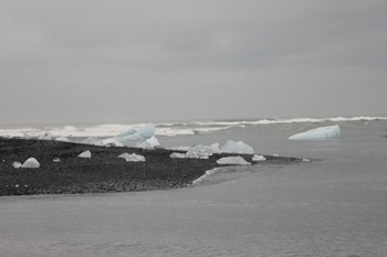 Icebergs in the Atlantic Ocean