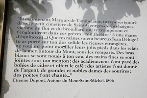In memory of Marquis de Tombelaine