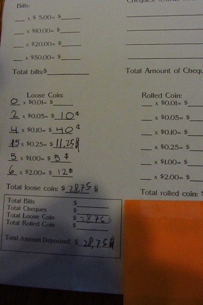 How much my students collected for