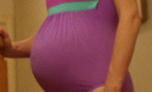 A pregnant tummy