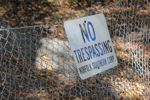No Trespassing sign