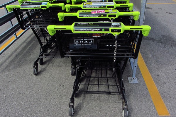 Shoping carts. Available for 25 cents