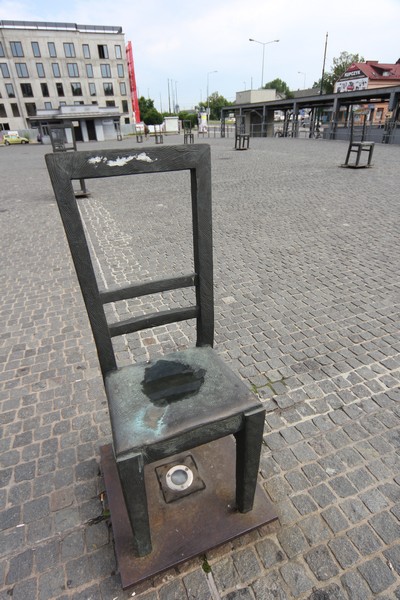 Where Jews were transported to Auschwitz from Krakow, Poland