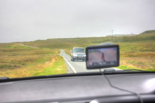 Passing places on one lane wide roads in Scotland