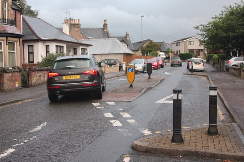 The street where we had our Bed and Breakfast in Inverness