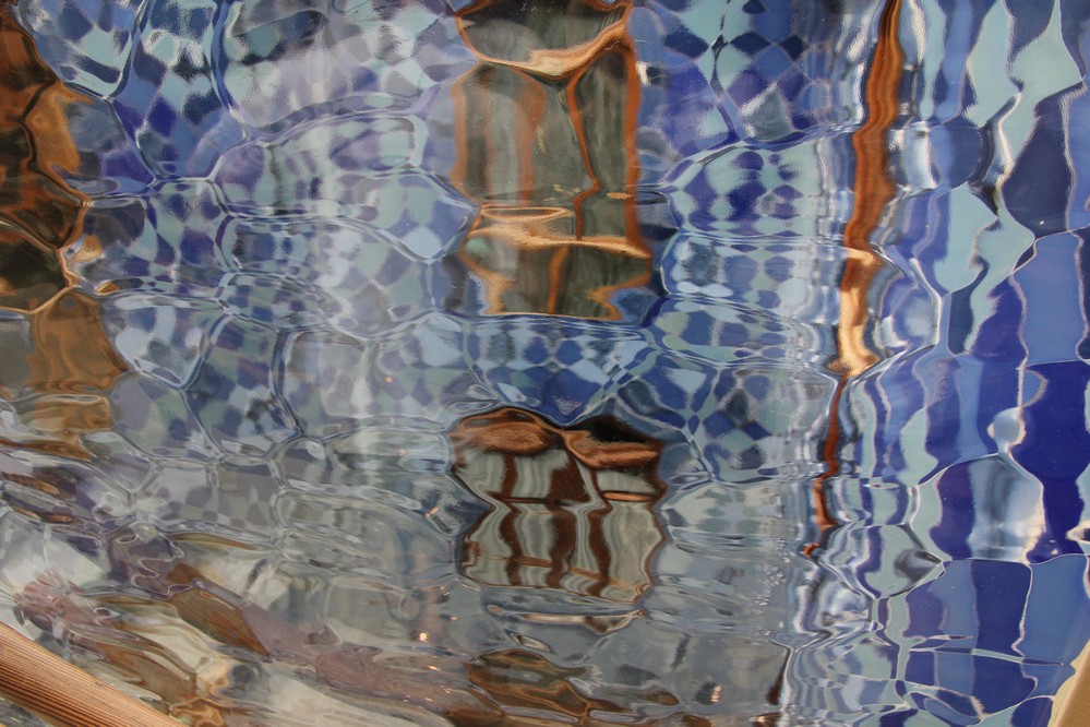 View from a distorted window at Cassa Battlo, Barcelona